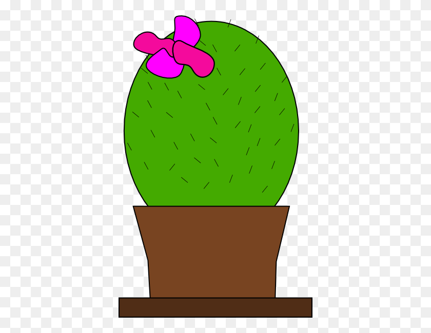 378x590 Potted Cactus Clip Art - Prickly Pear Cactus Clipart