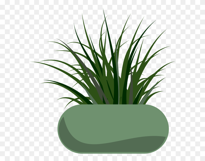 598x600 Potted Grass Clipart, Vector Clip Art Online, Royalty Free Design - Mowing The Lawn Clipart