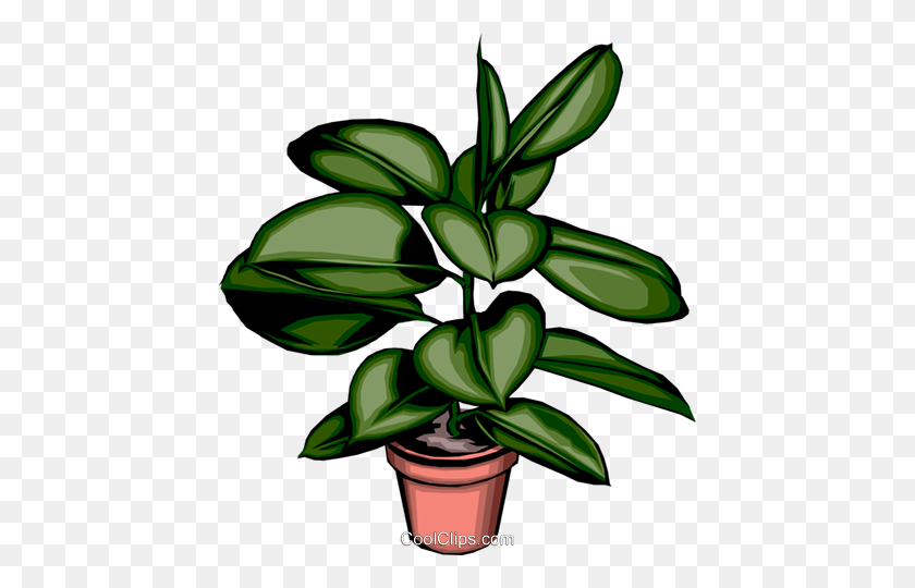 438x480 Potted Plant Royalty Free Vector Clip Art Illustration - Potted Plant Clipart