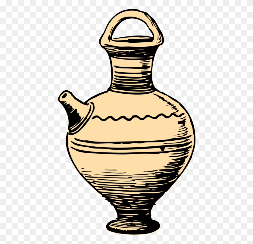 458x750 Pottery Of Ancient Greece Ceramic Potter's Wheel Amphora Free - Ceramics Clip Art