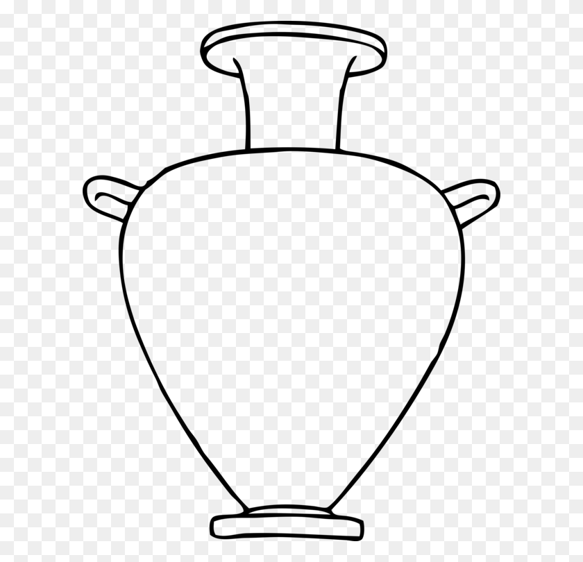 Pottery Of Ancient Greece Drawing Vase Coloring Book Free - Vase Clipart Black And White