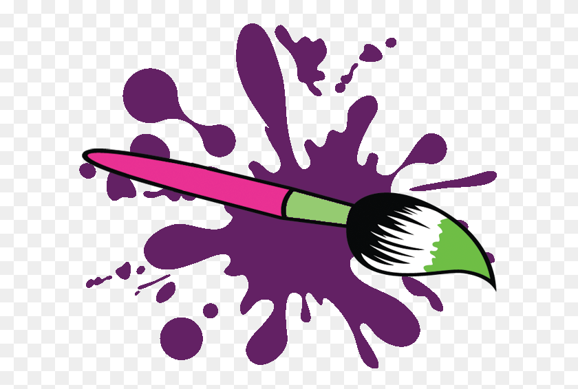 610x506 Pottery Painting Party - Paint Splatters PNG