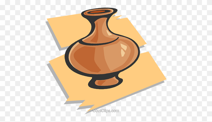 480x422 Potteryvase Royalty Free Vector Clip Art Illustration - Pottery Clipart
