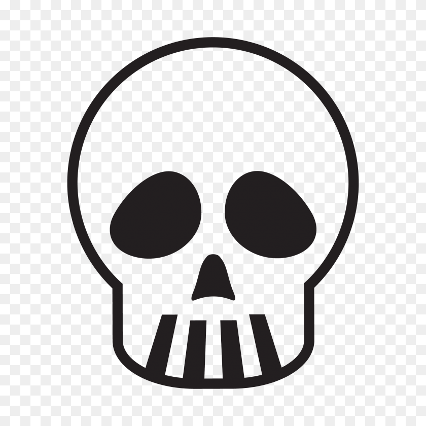 1875x1875 Pouty Face Skull Wall Decal - Skull Face PNG