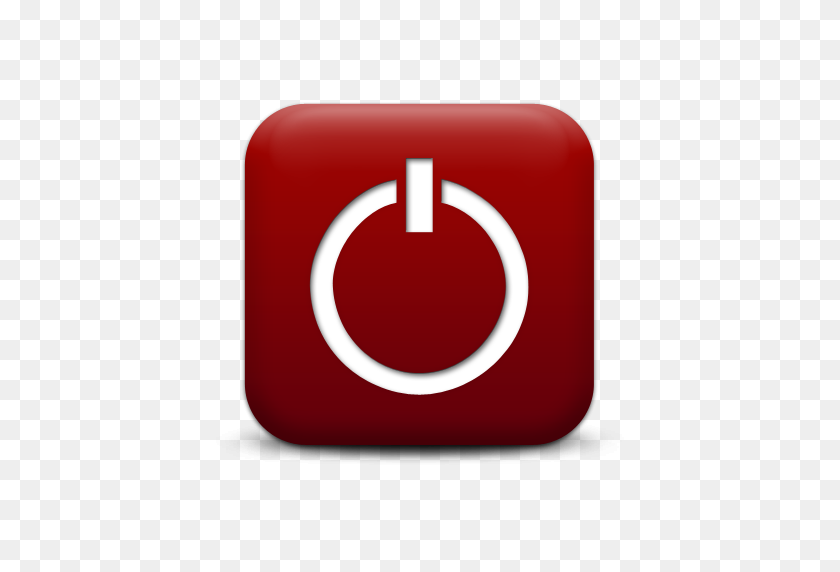 512x512 Power Button Icons - Red Button PNG