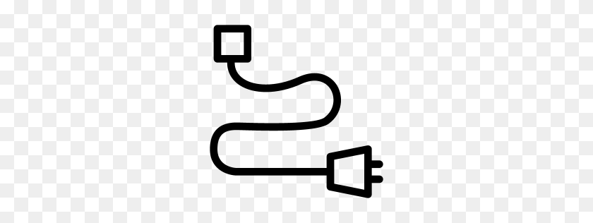 256x256 Power Cable Icon Line Iconset Iconsmind - Cable PNG