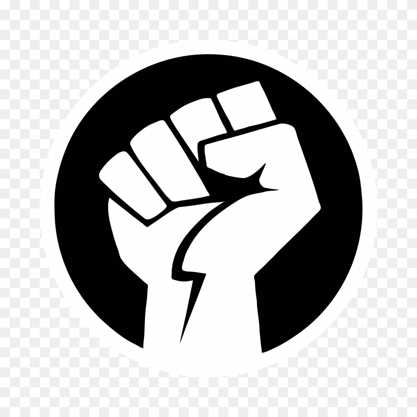 2400x2400 Power Fist Bw Icons Png - Icono De Poder Png
