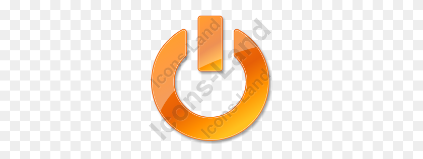 256x256 Power Orange Icon, Pngico Icons - Power Icon PNG
