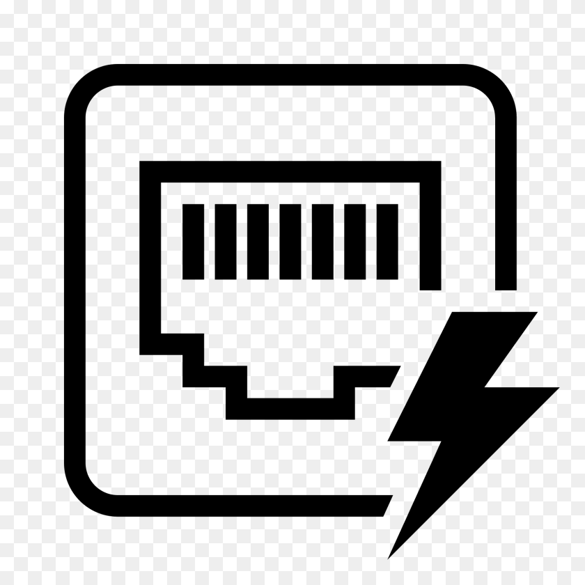 1600x1600 Power Over Ethernet Icon - Power Symbol PNG
