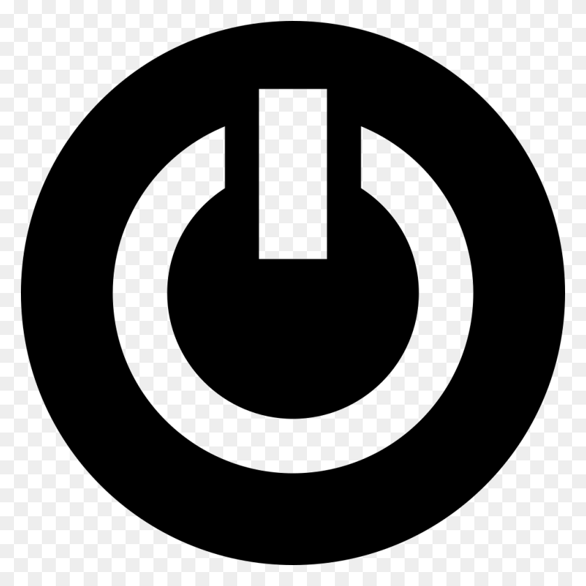 980x980 Power Symbol In A Circle In Black And White Png Icon Free - Power Symbol PNG