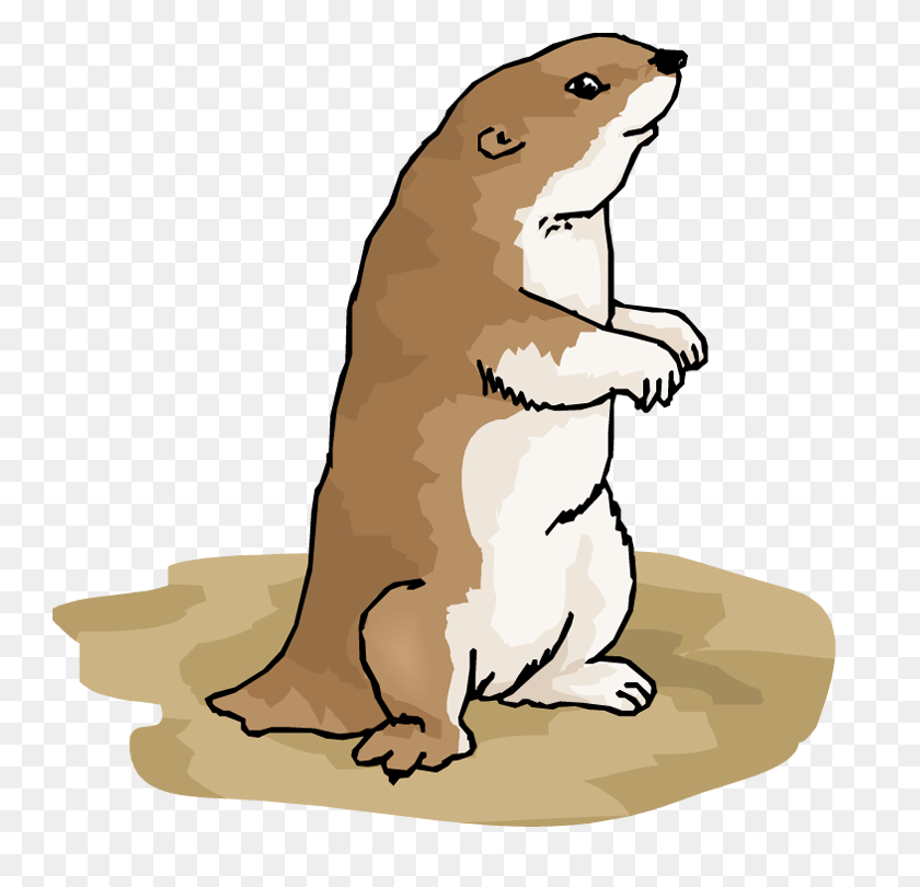743x750 Prairie Dog Clip Art - Playing With Dog Clipart