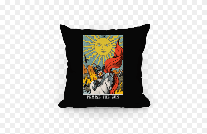 484x484 Praise The Sun Tarot Card Throw Pillow Lookhuman - Tarot Card PNG