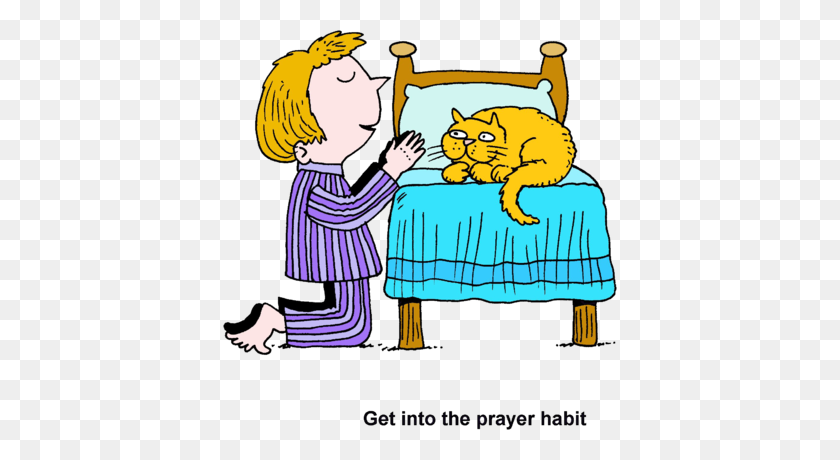 394x400 Pray Clipart Habit - Waking Up Early Clipart