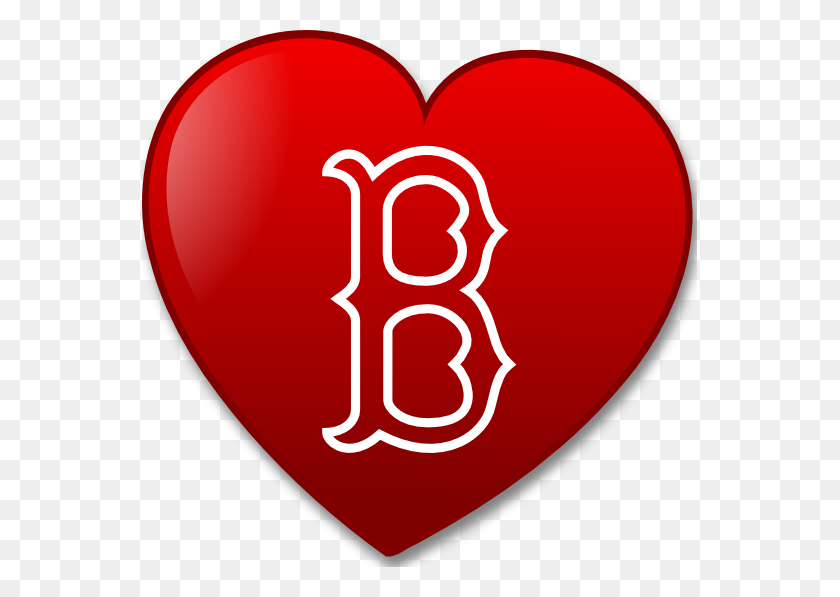 555x537 Pray For Boston Heart - Boston Red Sox Logo PNG