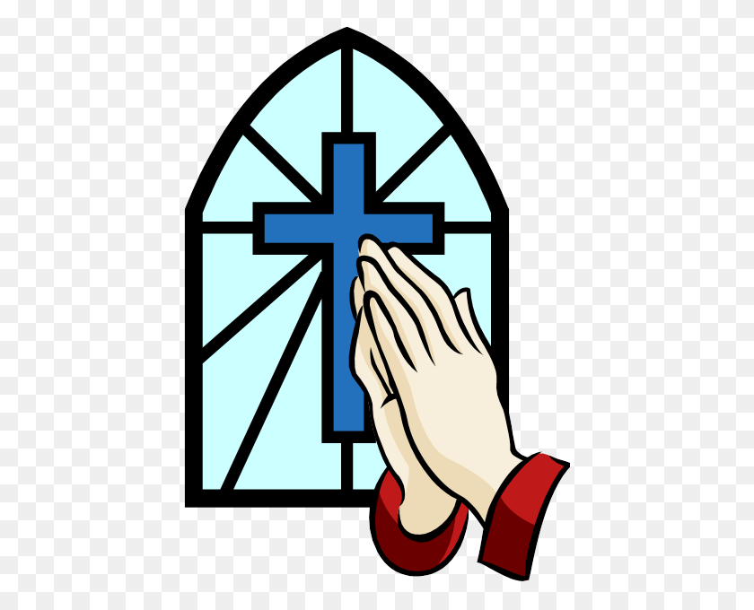 431x620 Prayer Requests - Cross With Praying Hands Clipart