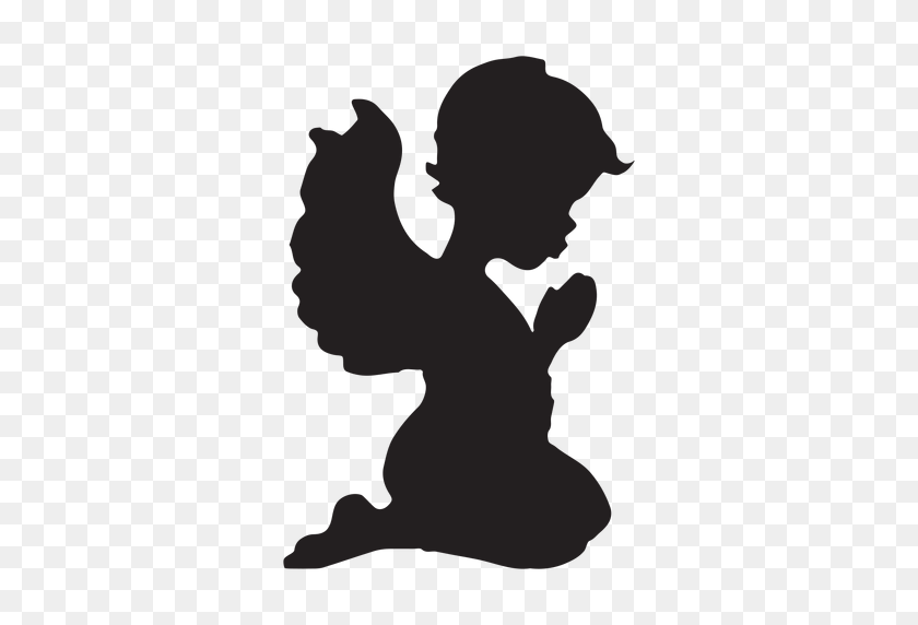 512x512 Praying Cupid Silhouette - Praying PNG