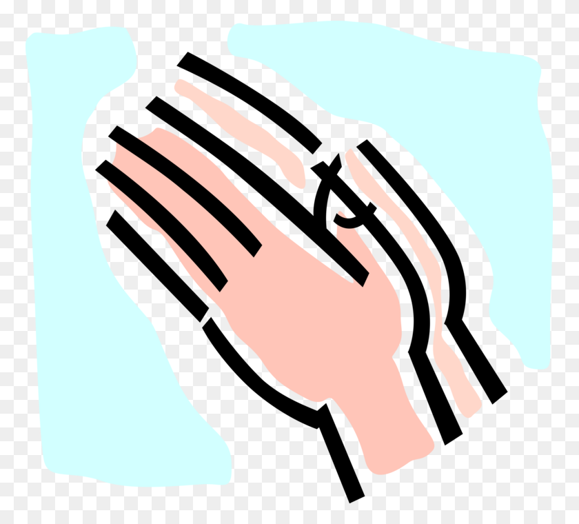 765x700 Praying Hands - Clasped Hands Clipart