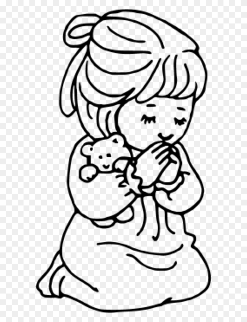 600x1037 Praying Hands Clipart Images - Young Girl Clipart