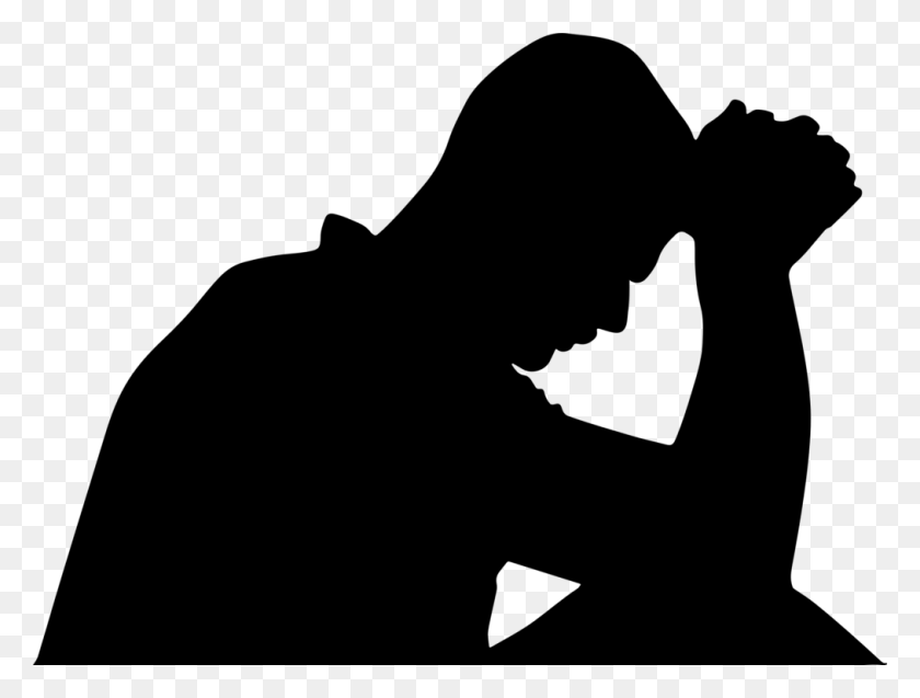 1013x750 Praying Hands Prayer Religion Silhouette Man - Silhouette Man PNG