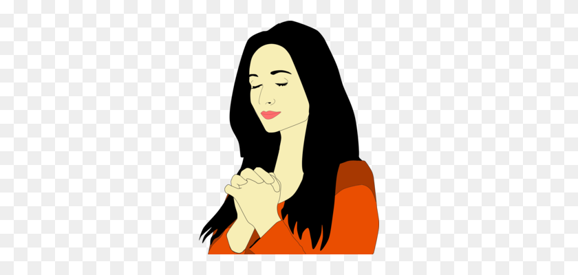 262x340 Praying Hands Prayer Thumb Religion - Jesus Praying Clipart