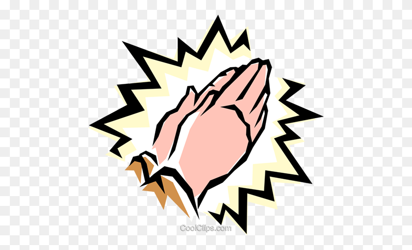 480x450 Praying Hands Royalty Free Vector Clip Art Illustration - Praying For You Clipart