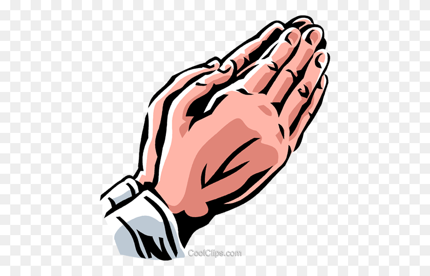 450x480 Praying Hands Royalty Free Vector Clip Art Illustration - Praying Hands Clipart