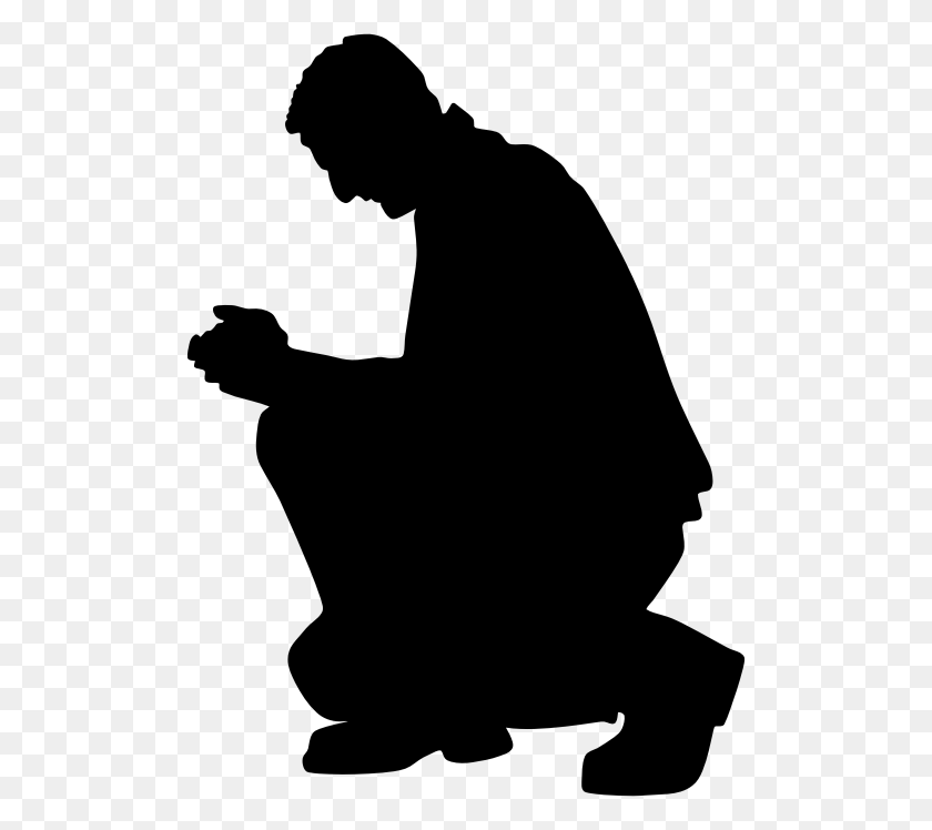 504x688 Praying Men Silhouette Clipart - Prayer Clipart