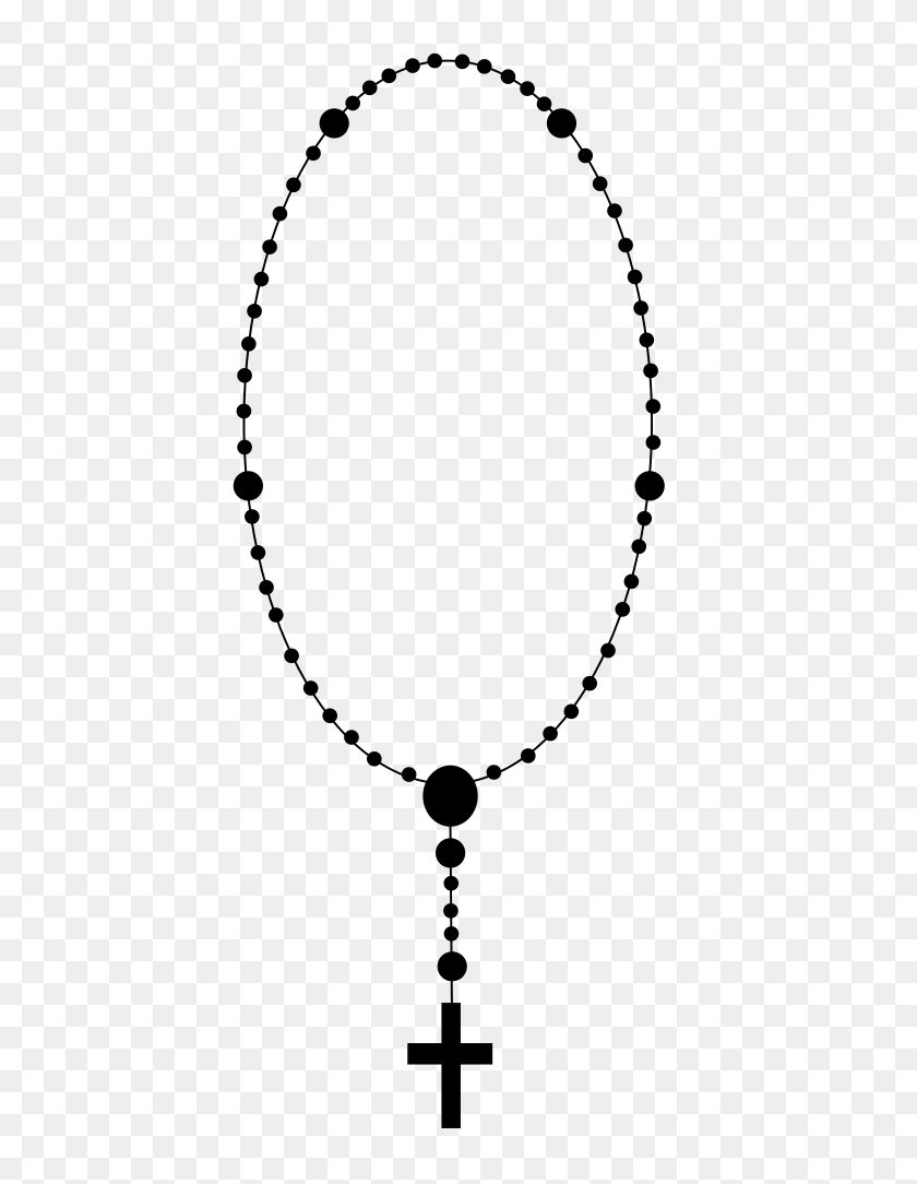 724x1024 Чётки С Молитвами На Википедии - Клипарт С Молитвами, Черно-Белый
