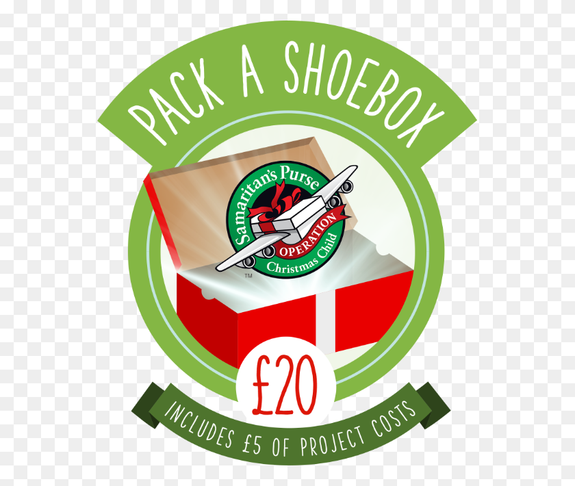 555x650 Pre Packed Shoebox - Operation Christmas Child Clip Art