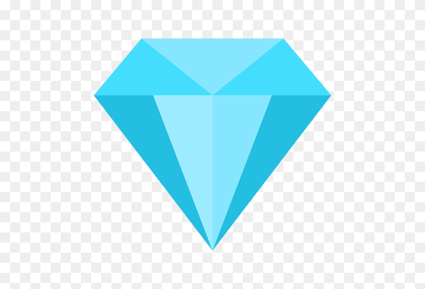 512x512 Precious Diamond Flat Icon - Diamante PNG