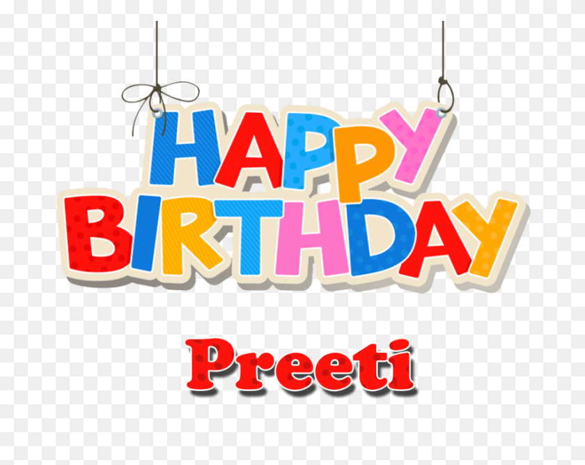 850x662 Preeti Happy Birthday Balloons Name Png Png - Happy PNG