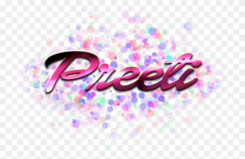 850x532 Preeti Name Logo Bokeh Png Png - Bokeh PNG