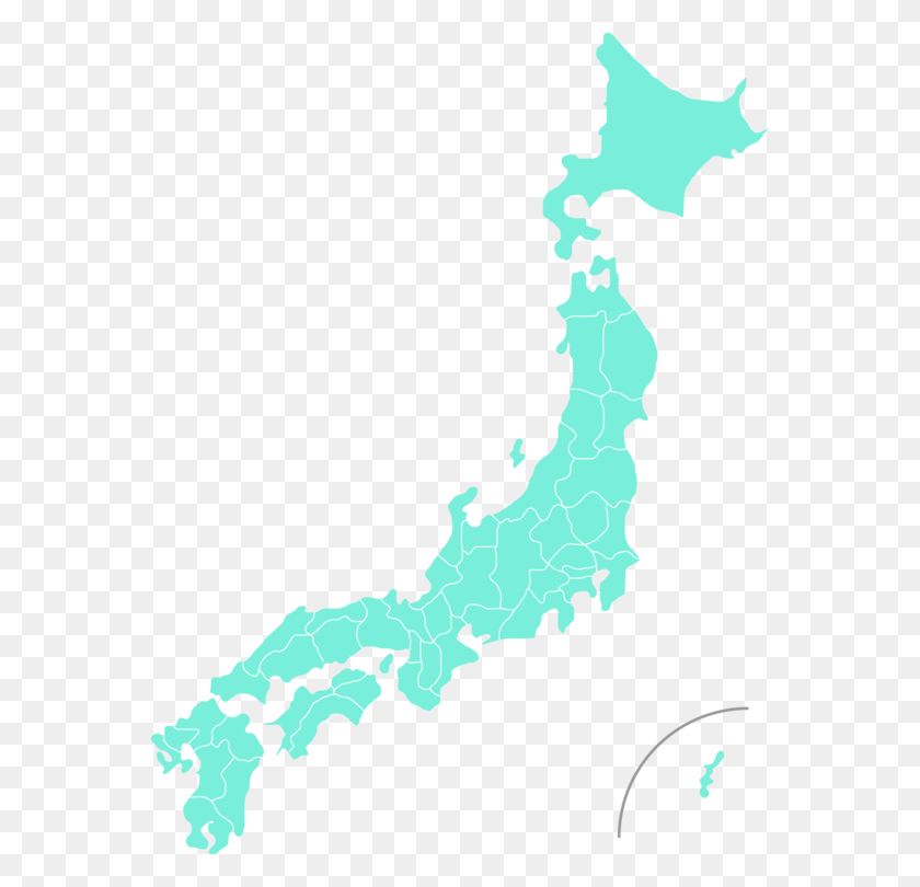 564x750 Prefectures Of Japan Blank Map Vector Map - Blank Clipart