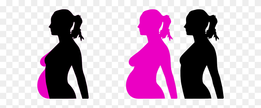 600x289 Pregnancy Silhouette Clip Art - Pregnant Belly Clipart