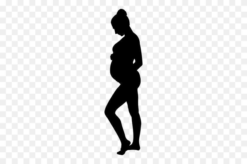 130x500 Pregnancy Silhouette Clip Art - Pregnant Clipart