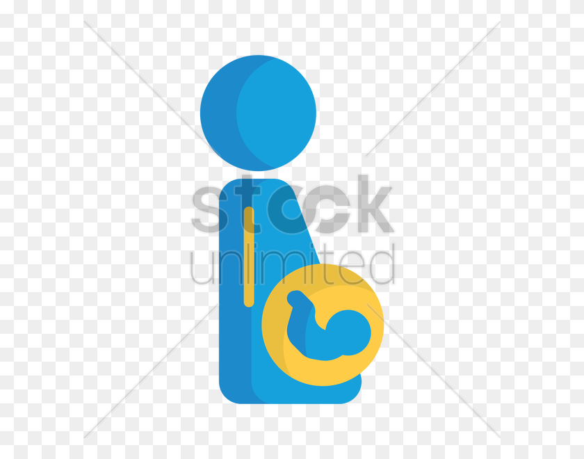 600x600 La Mujer Embarazada Icono De Imagen Vectorial - La Señora Embarazada De Imágenes Prediseñadas