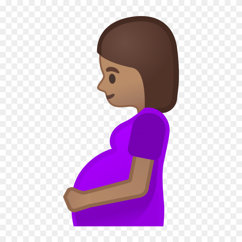 1024x1024 Mujer Embarazada En Tono De Piel Medio Icono Noto Emoji Personas Familia - Embarazada Png