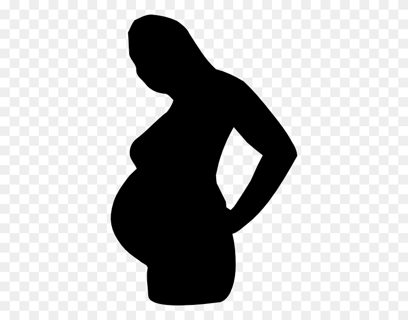 384x599 Clipart De Silueta De Mujer Embarazada - Clipart De Mujer Embarazada