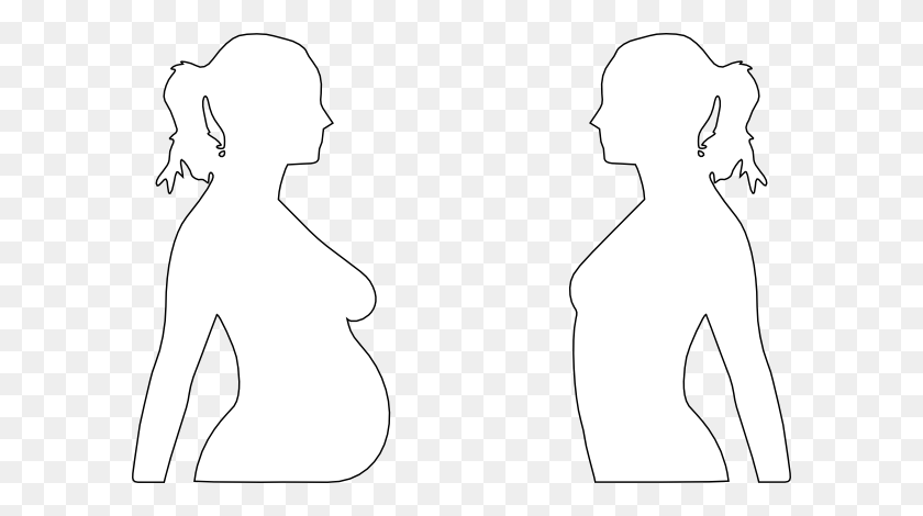 600x410 Pregnant Woman Silhouette Clip Art Free - Lady Silhouette Clip Art