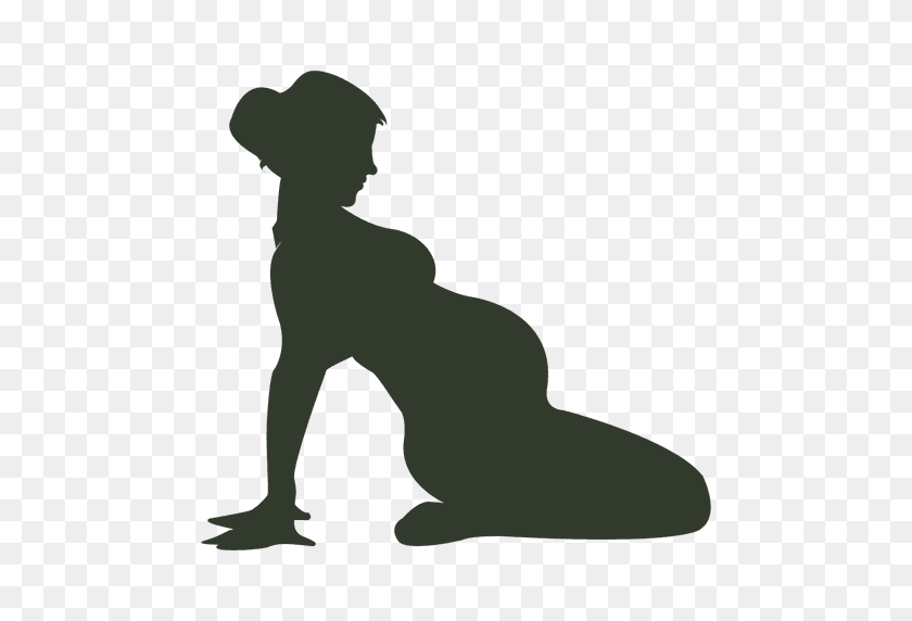 512x512 Беременная Женщина Силуэт Гимнастика - Беременная Женщина Png