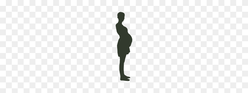256x256 Pregnant Woman Silhouette Gymnastic - Lady Silhouette PNG