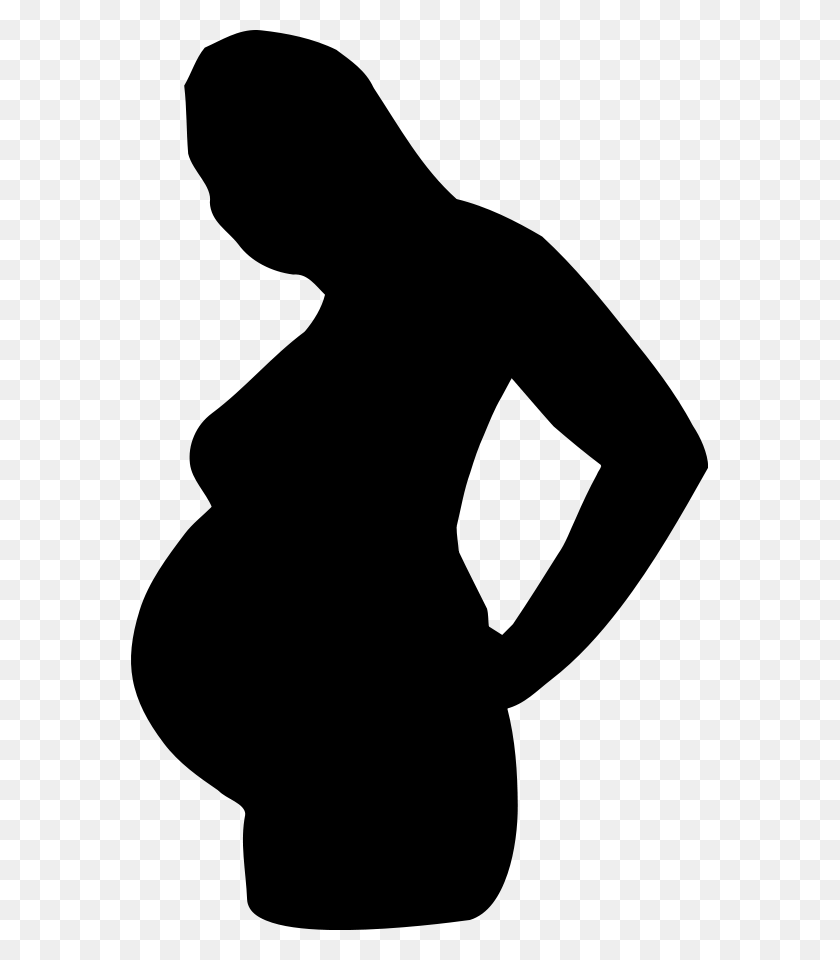 577x900 Силуэт Беременной Женщины Png Клипарт Для Интернета - Беременность Png