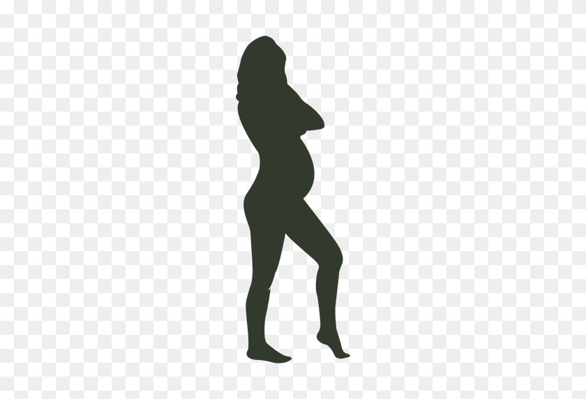 512x512 Pregnant Woman Silhouette Standing - Pregnant PNG