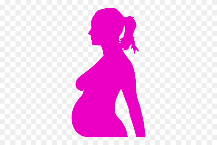 286x500 Ilustración De Vector De Mujer Embarazada - Señora Embarazada Clipart