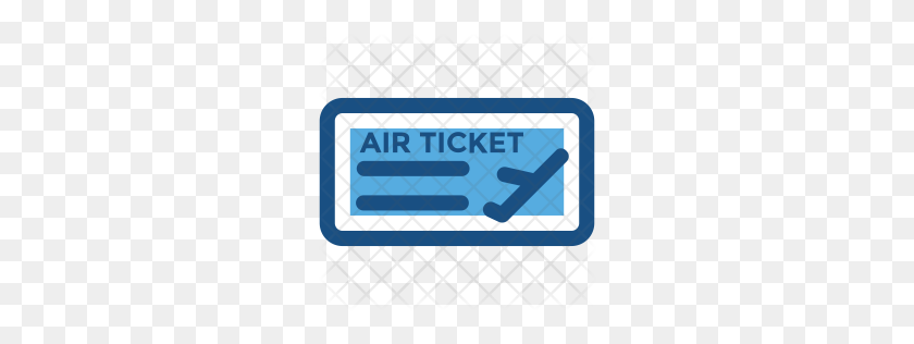 256x256 Premium Air Ticket Icon Download Png - Airplane Ticket Clipart