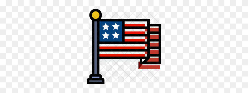 256x256 Premium American, Bandera, Nación, Orgullo, Estados Unidos, Icono De Vacaciones Descargar - Bandera De Estados Unidos Png