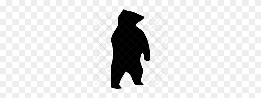 256x256 Значок Премиум Медведь Скачать Png - Черный Медведь Png