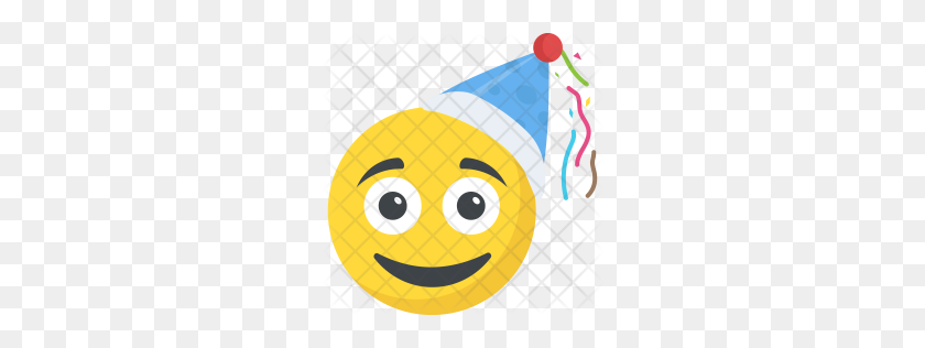 256x256 Icono De Emoji De Cumpleaños Premium Descargar Png - Emoji De Cumpleaños Png