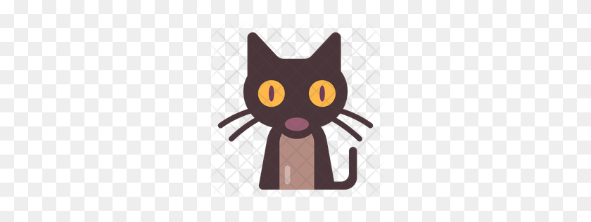 Premium Black Cat Icon Download Png - Cat Icon PNG
