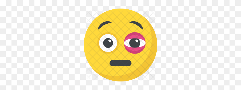 256x256 Значок Премиум Черный Глаз Emoji Скачать Png - Глаз Emoji Png